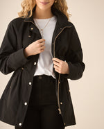 Chaqueta con capucha para mujer - Negro
