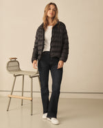 Chaqueta abullonada para mujer - Negro