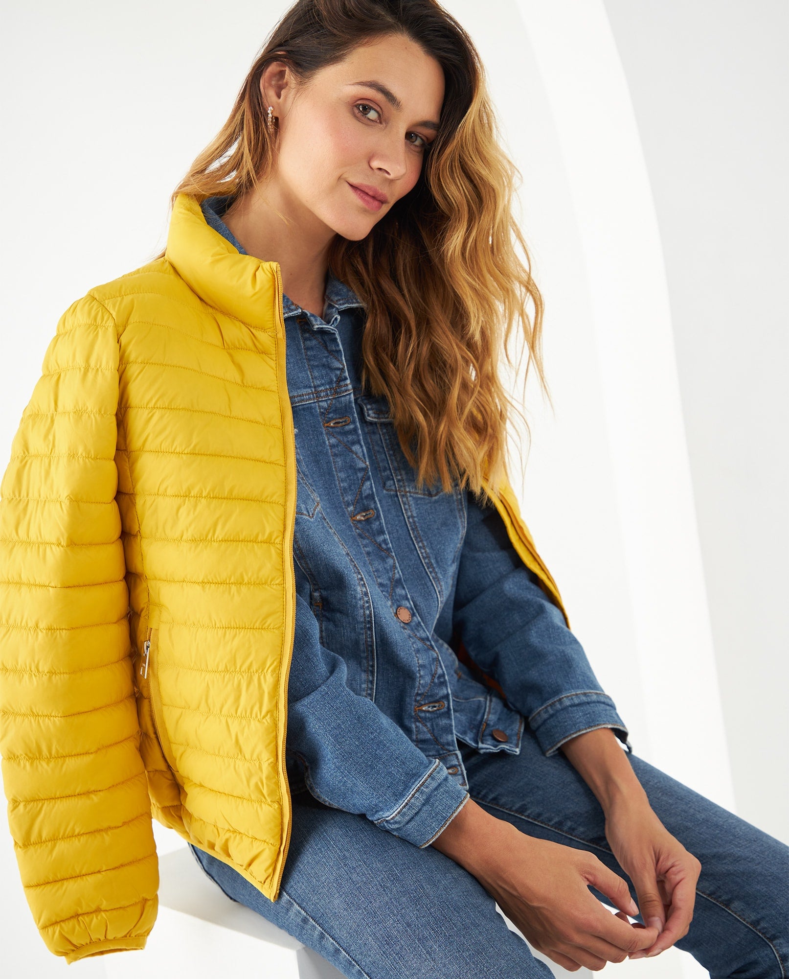 Chaqueta acolchada para mujer - Amarillo 34_121F200_AMA150643_0