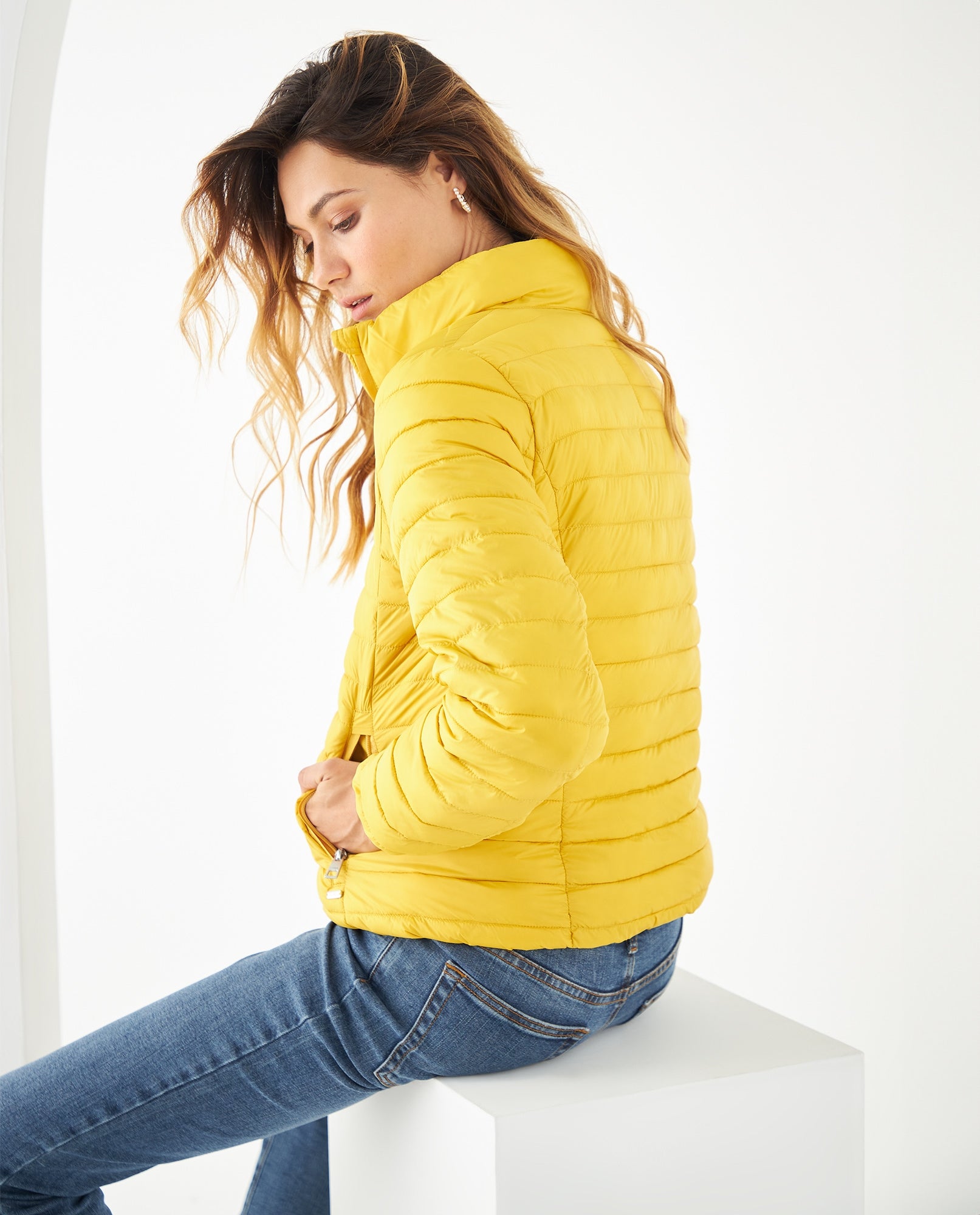 Chaqueta acolchada para mujer - Amarillo 34_121F200_AMA150643_4