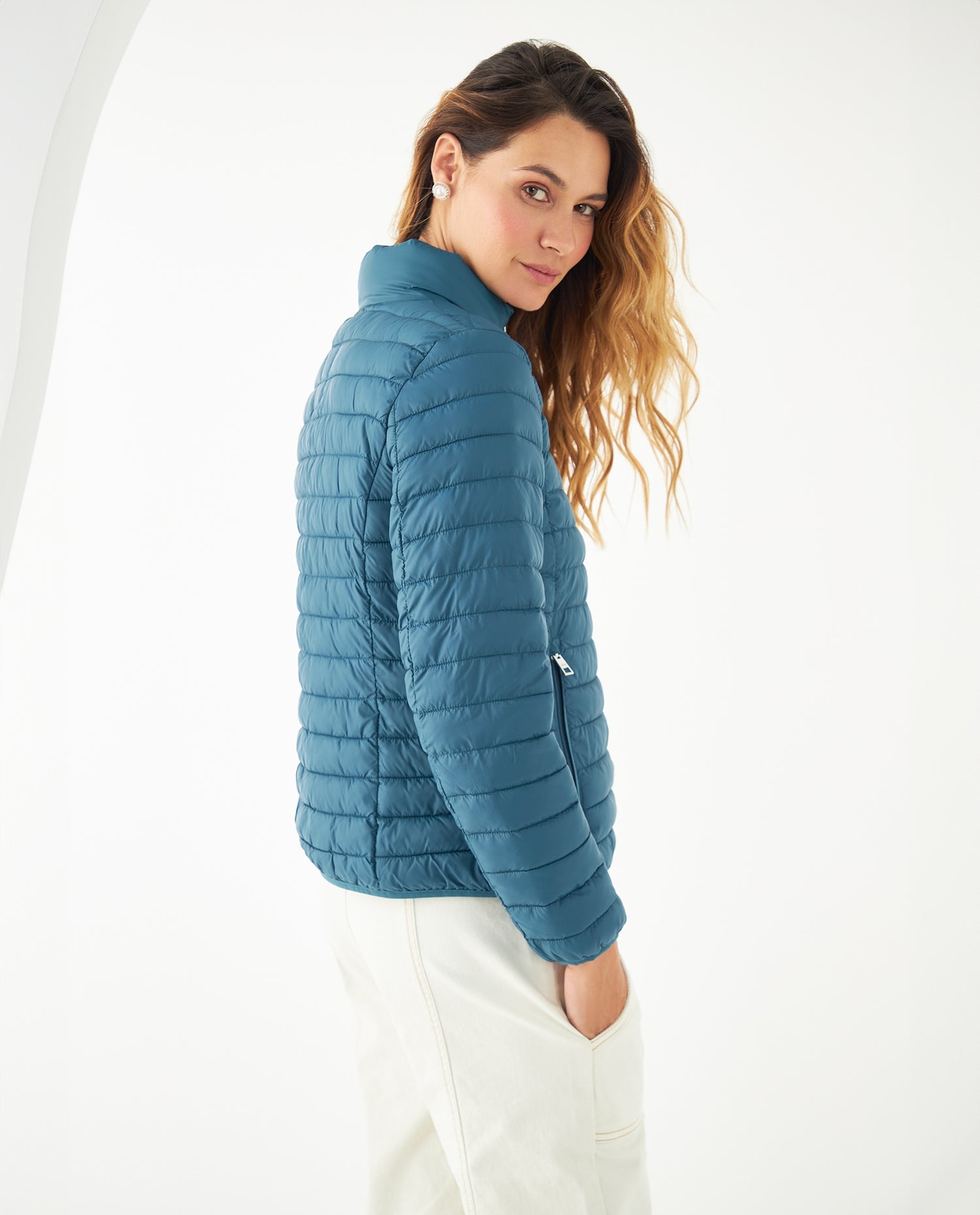 Chaqueta acolchada para mujer - Azul