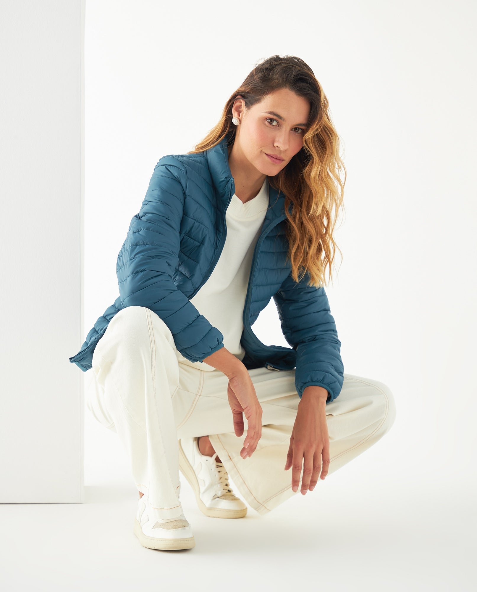 Chaqueta acolchada para mujer - Azul 34_121F200_AZU184320_5