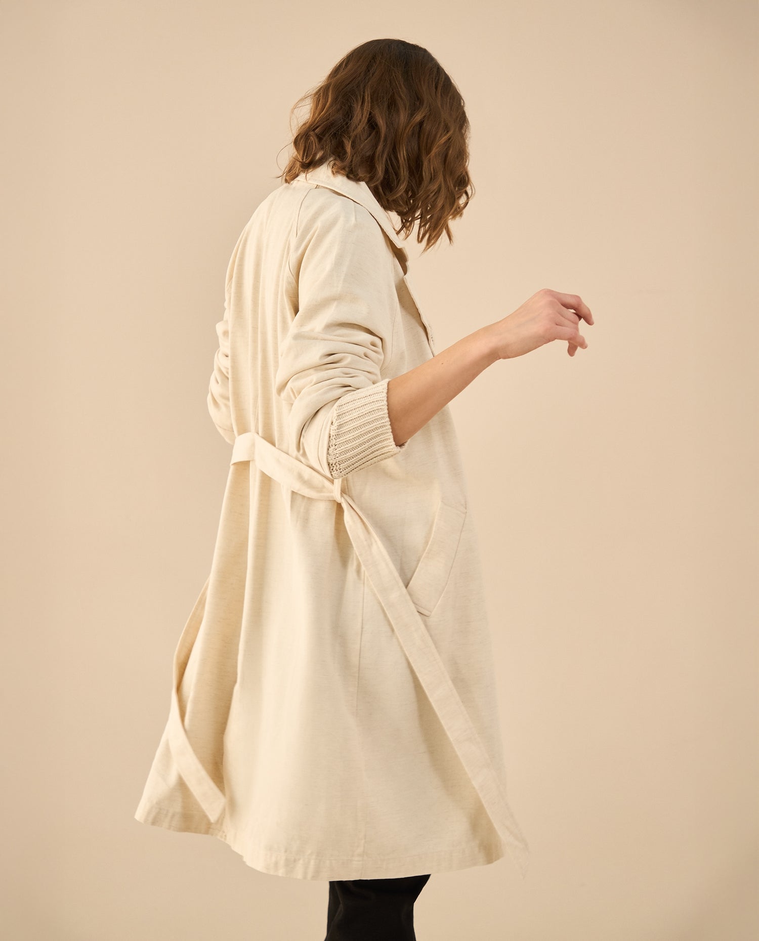 Chaqueta tipo abrigo para mujer - Blanco
