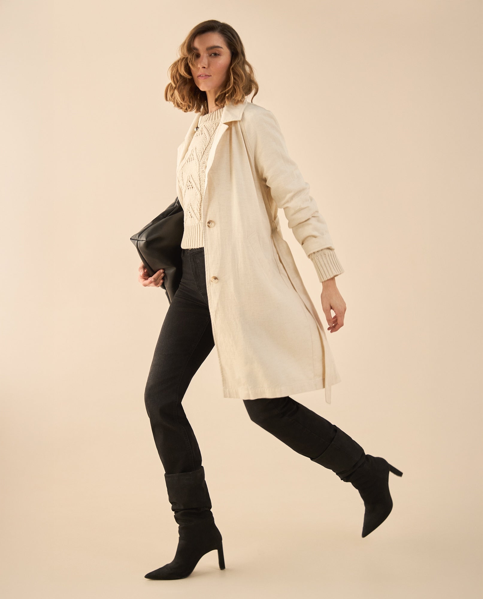 Chaqueta tipo abrigo para mujer - Blanco 34_121G002_BLA110601_5
