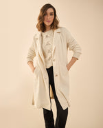 Chaqueta tipo abrigo para mujer - Blanco