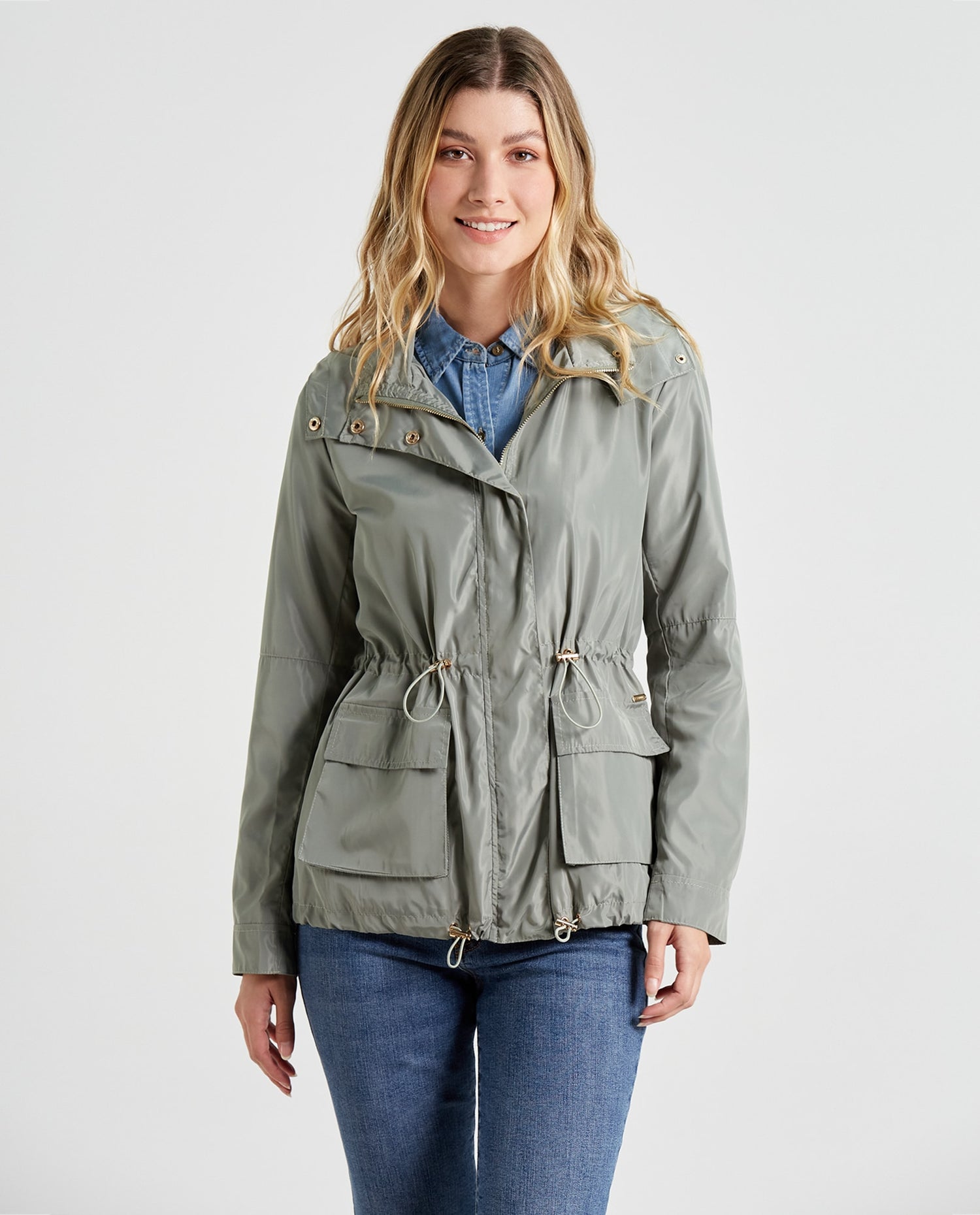 Chaqueta con capucha para mujer - Verde