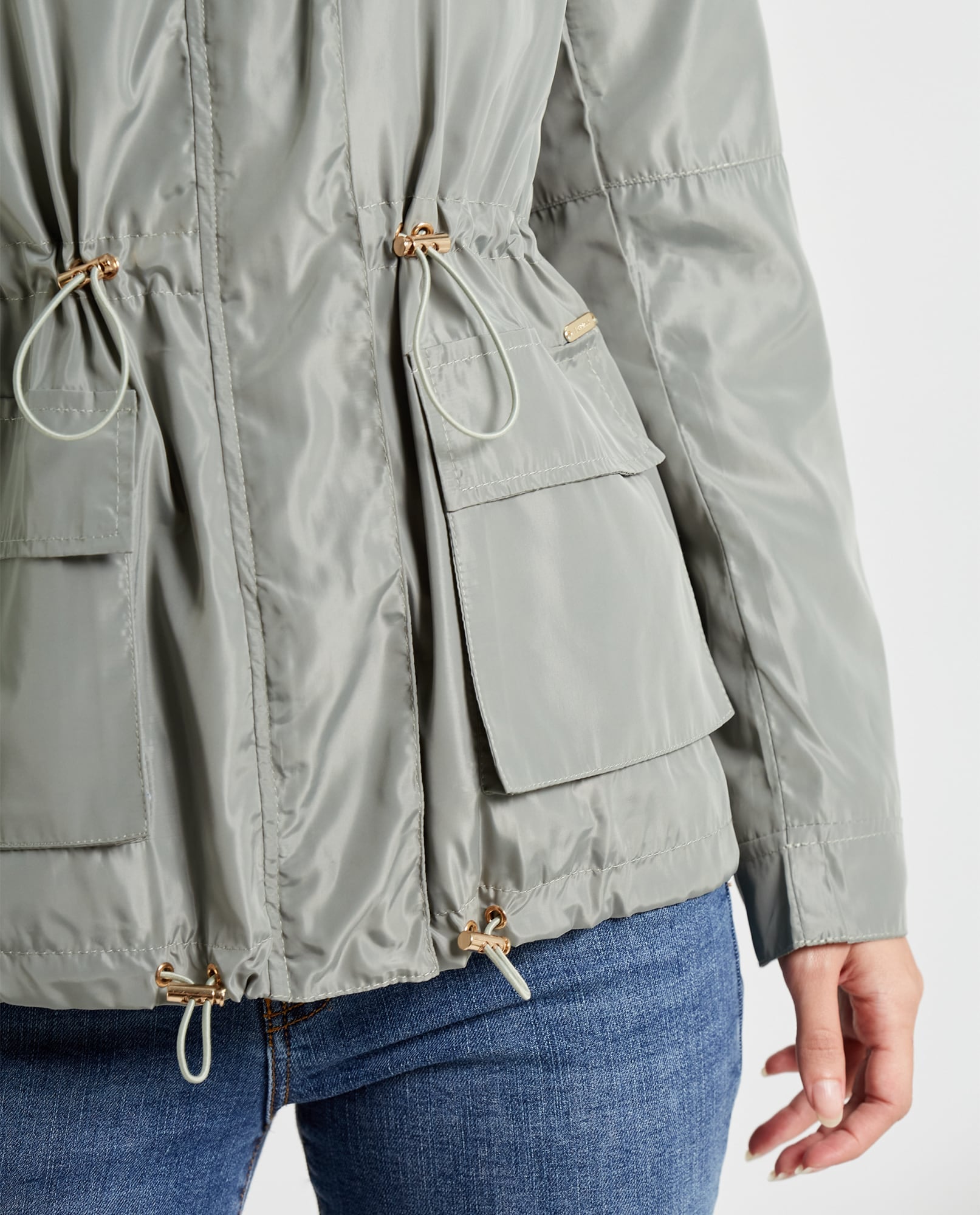 Chaqueta con capucha para mujer - Verde 34_122E201_A00962_5