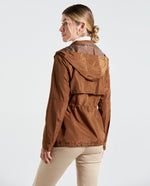 Chaqueta con capucha para mujer - Café