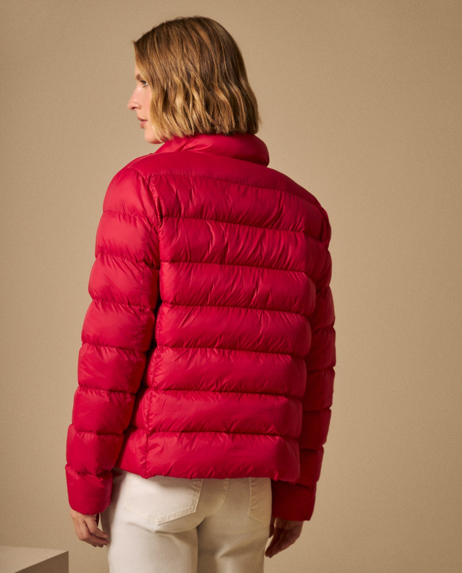 Chaqueta Puffer Roja Acolchada Premium - Rojo