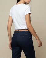 Pantalón Weekend pierna recta con ruedo doblado - Azul