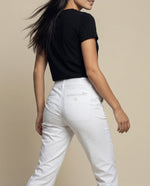 Pantalón Weekend pierna recta con ruedo doblado - Blanco
