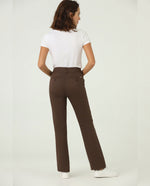 Pantalón Weekend pierna recta con ruedo doblado - Café