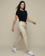 Pantalón tubo weekend corte estilizado - Beige