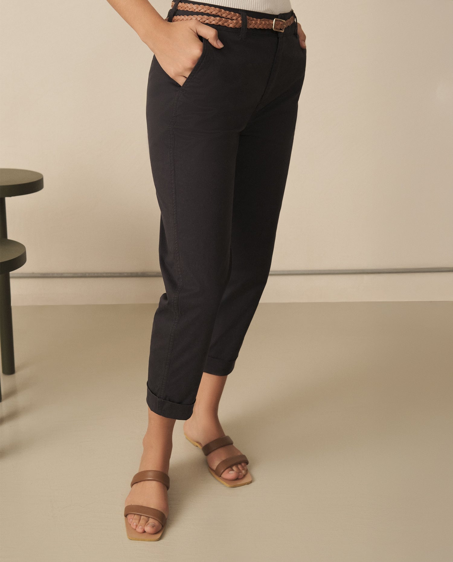 Pantalón elegante bota recta para mujer - Azul
