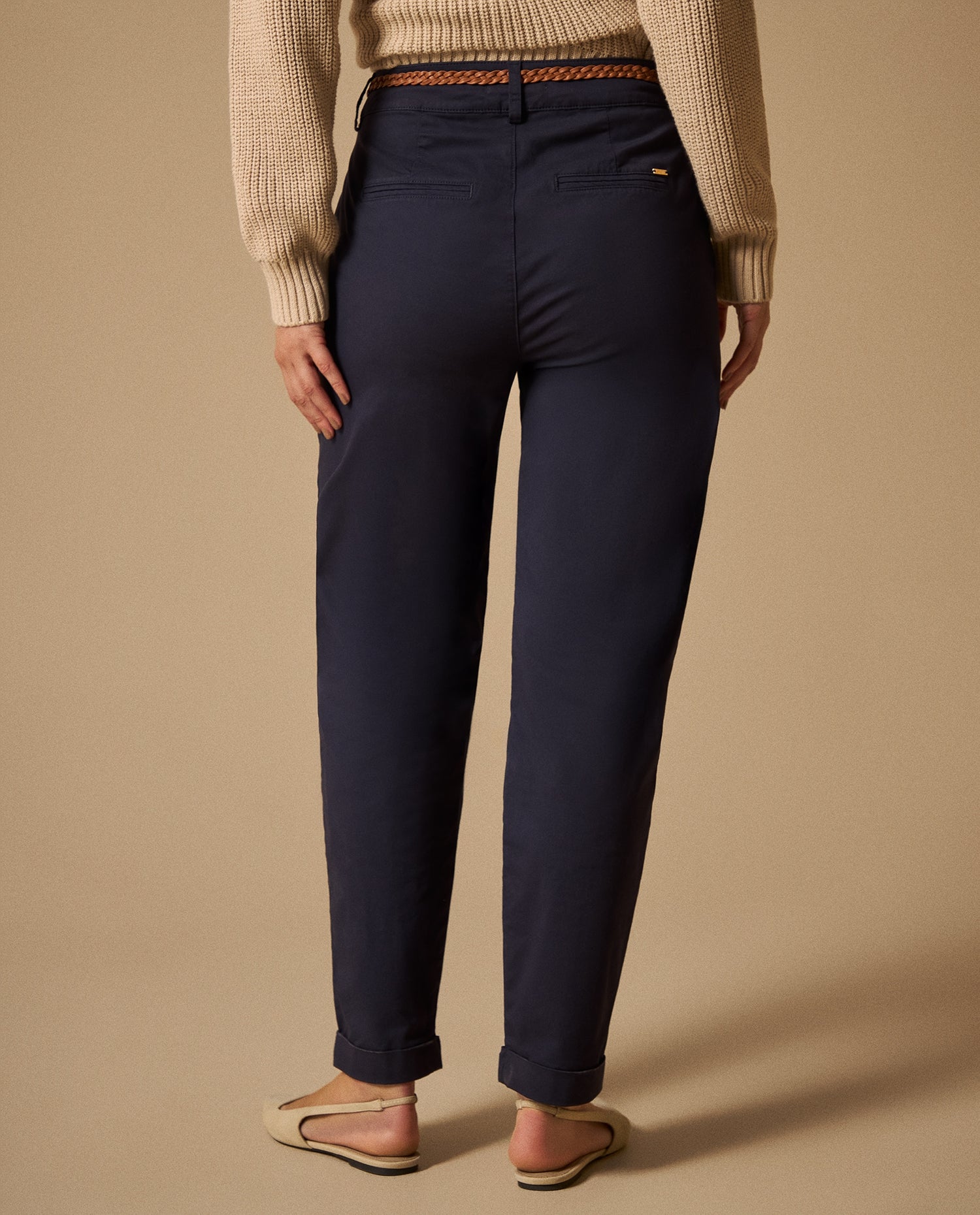 Pantalón elegante bota recta para mujer - Azul