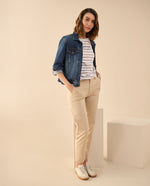 Pantalón elegante bota recta para mujer - Beige