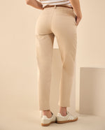 Pantalón elegante bota recta para mujer - Beige