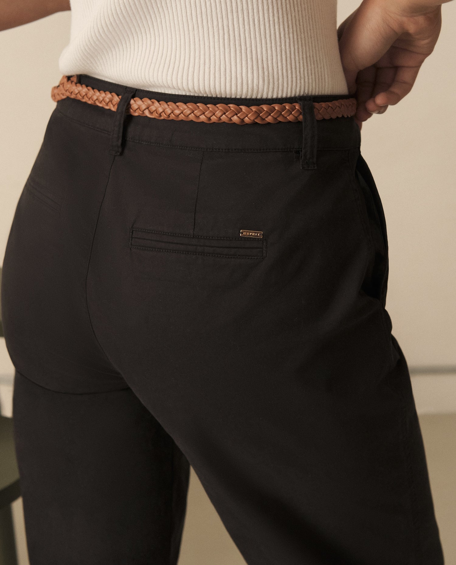 Pantalón elegante bota recta para mujer - Negro