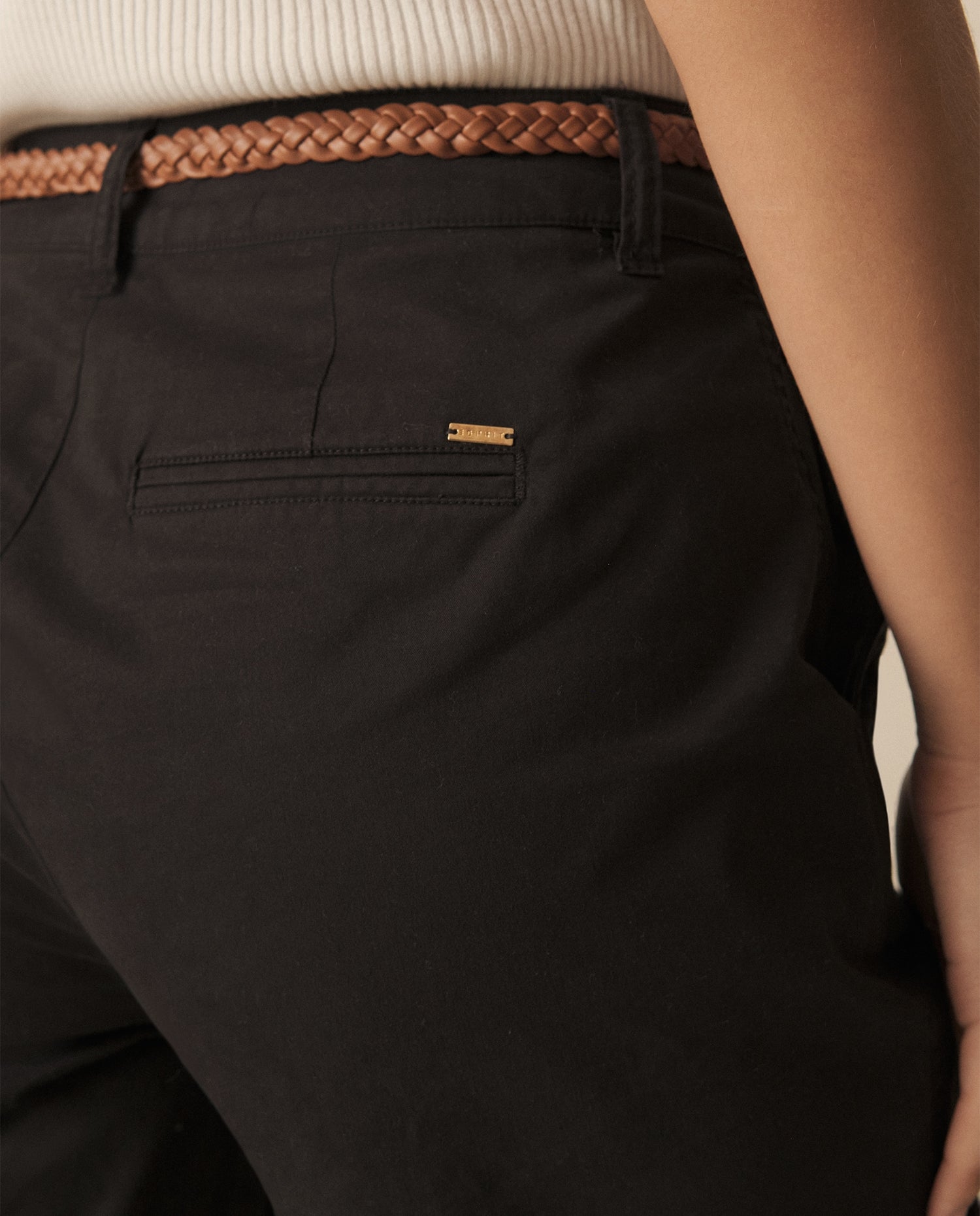 Pantalón elegante bota recta para mujer - Negro