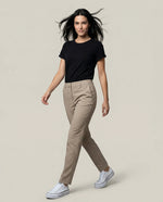 Pantalón chino tobillero silueta recta - Beige