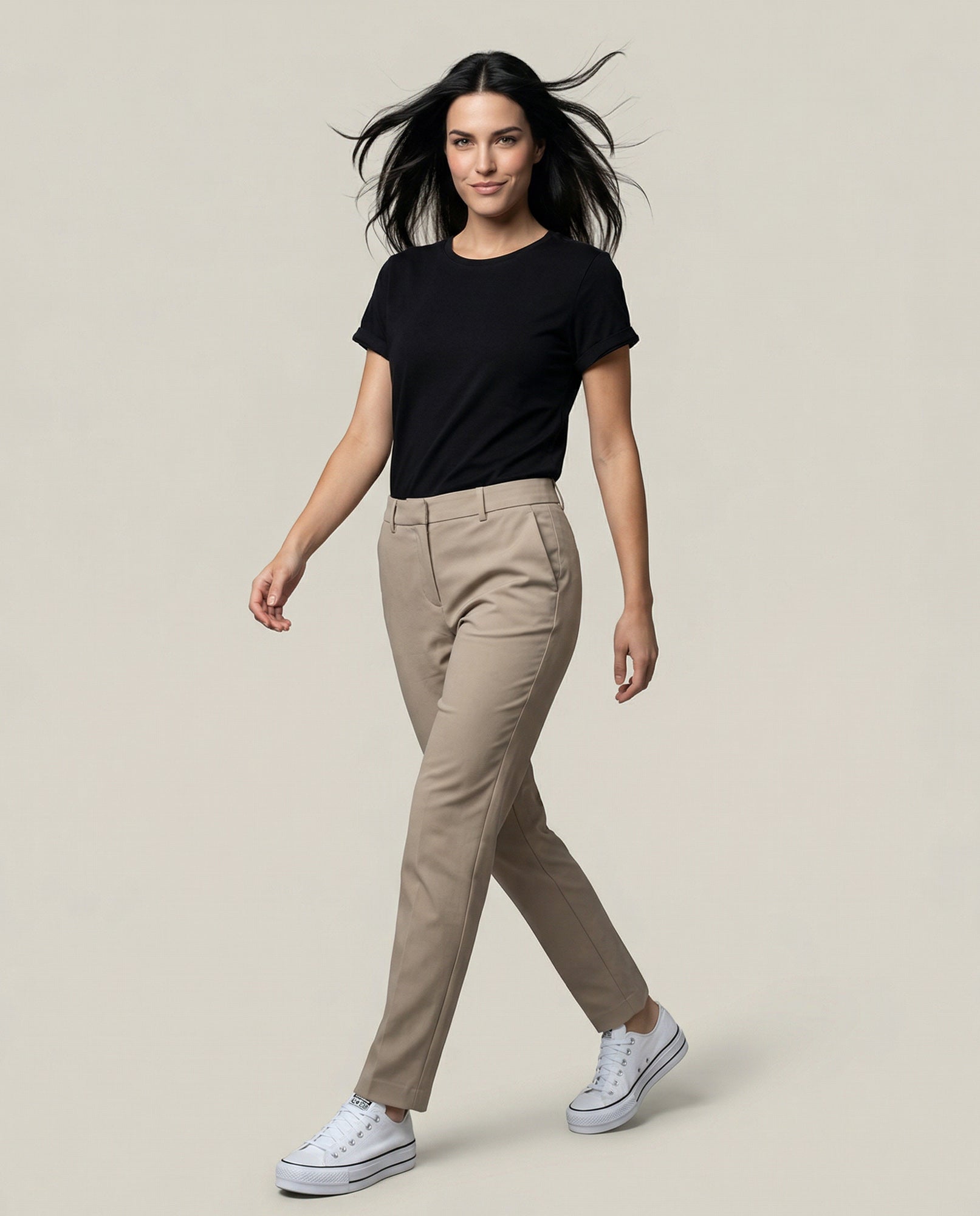 Pantalón chino tobillero silueta recta - Beige 34_130G913_BEI160806_0