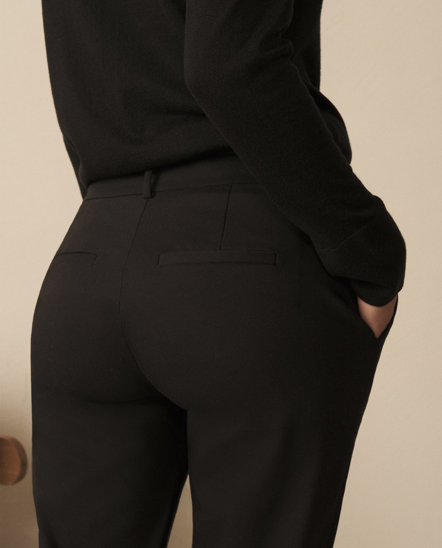Pantalón chino tobillero silueta recta - Negro