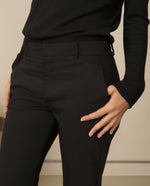 Pantalón chino tobillero silueta recta - Negro