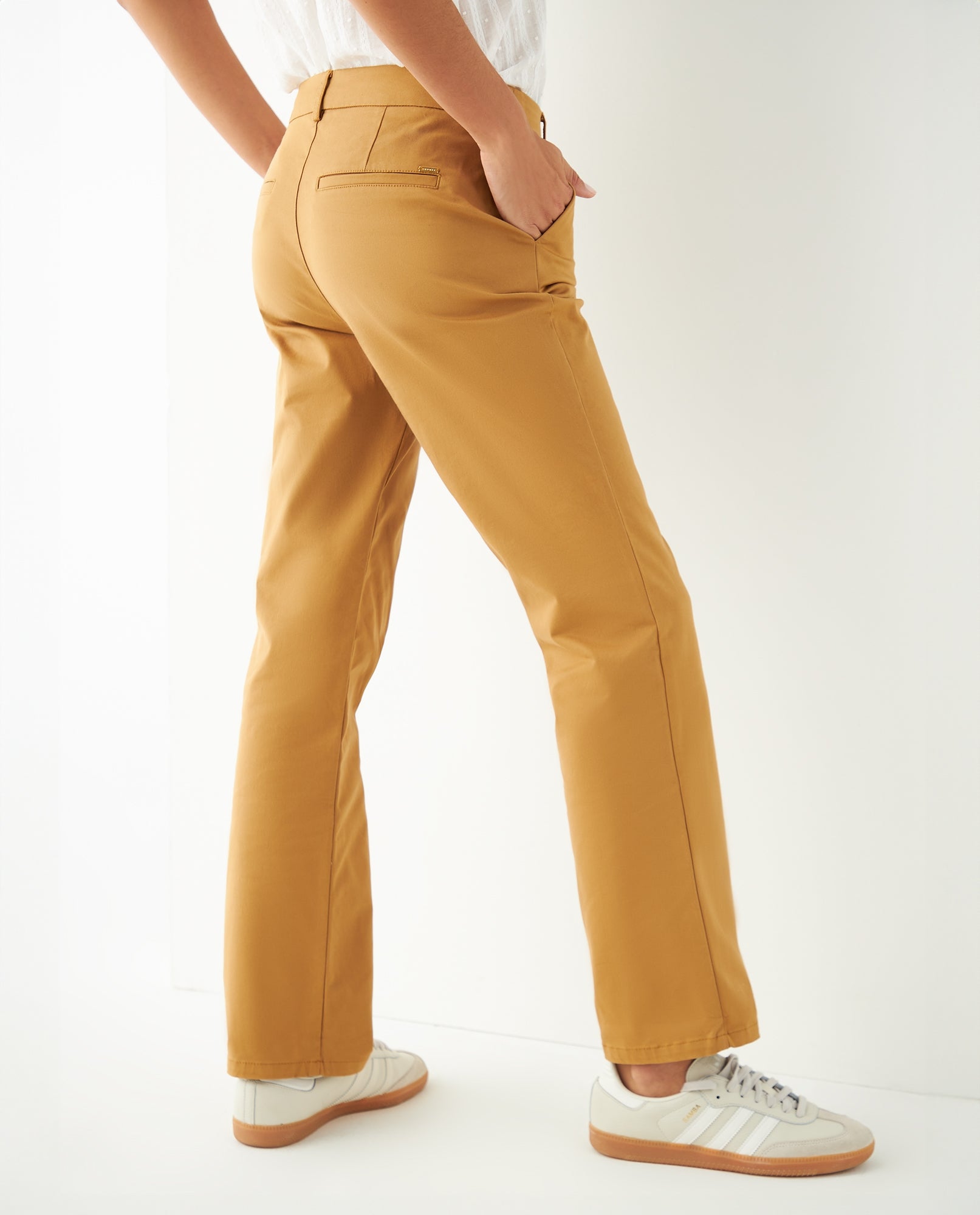 Pantalón recto para mujer - Café 34_131F002_CAF171044_4