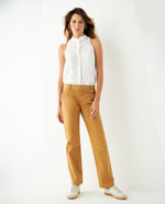 Pantalón recto para mujer - Café