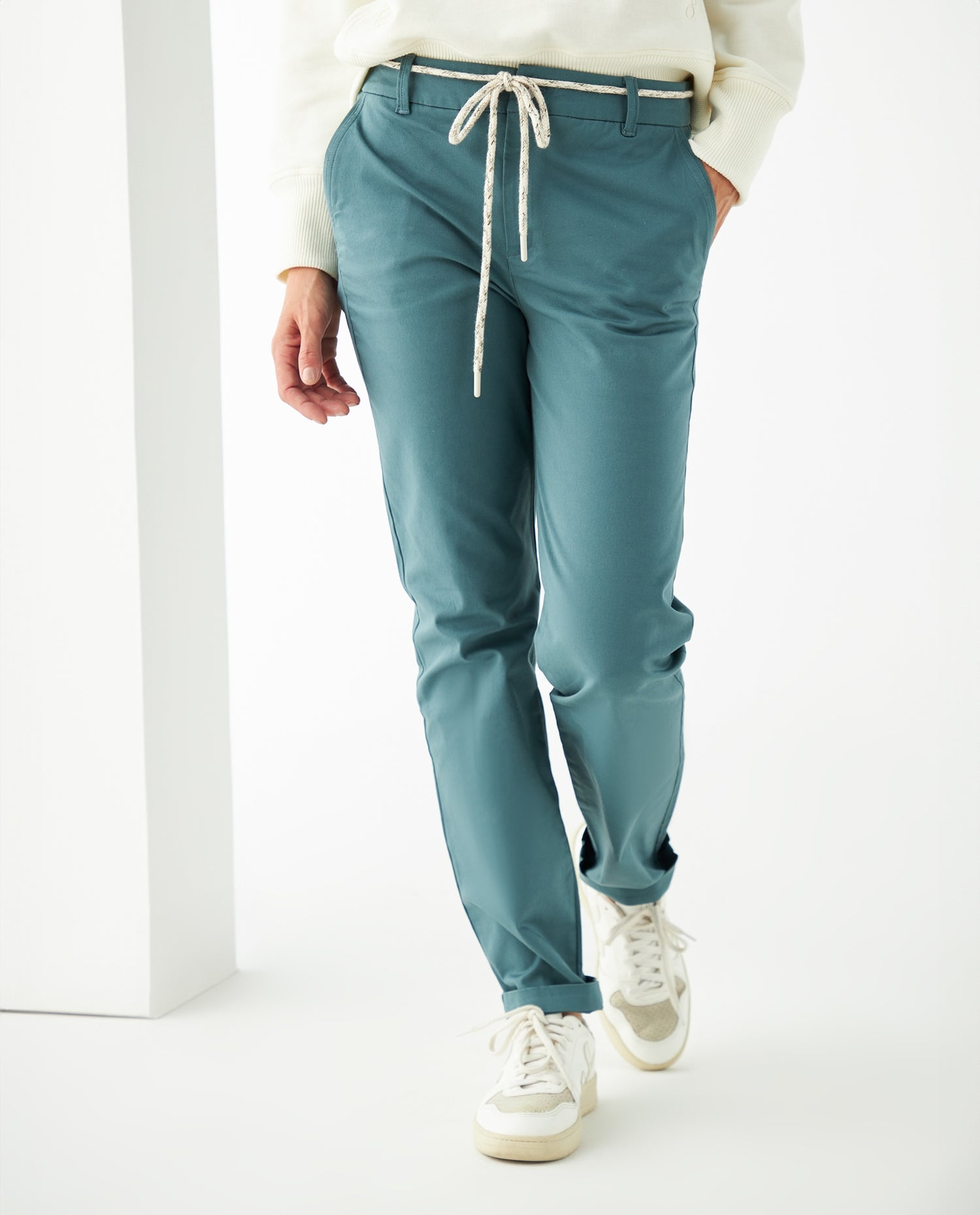 Pantalón tipo chino para mujer - Verde