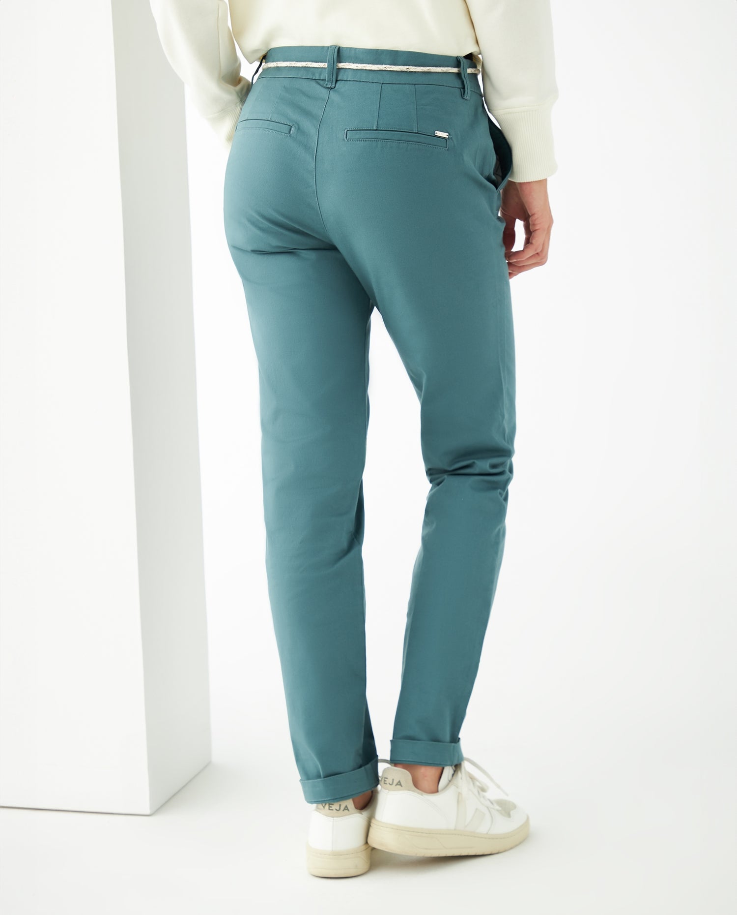 Pantalón tipo chino para mujer - Verde
