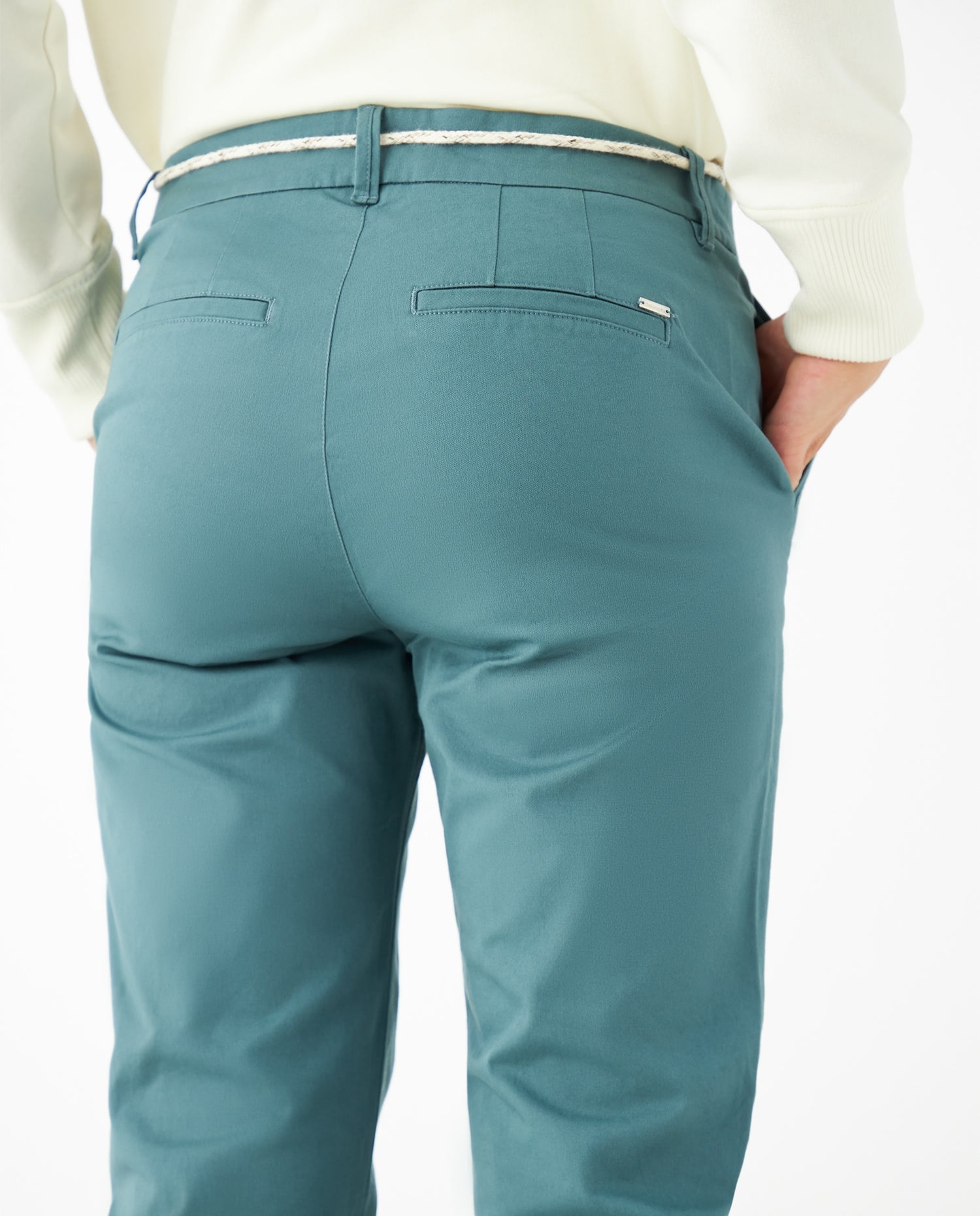 Pantalón tipo chino para mujer - Verde