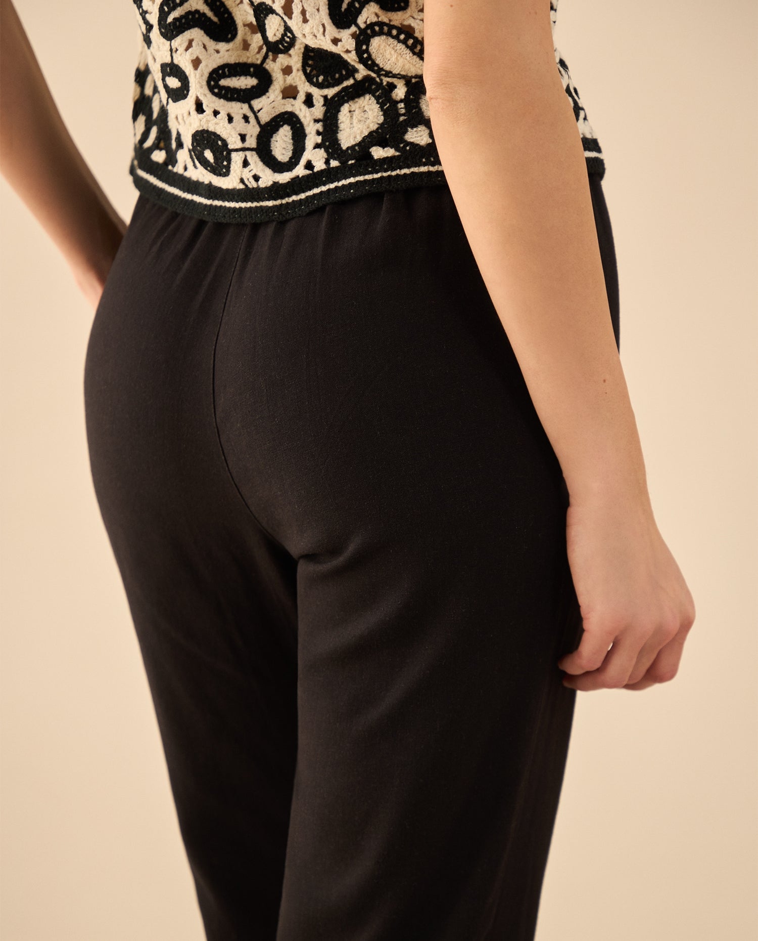 Pantalón de bota recta para mujer - Negro