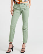 Pantalón con bolsillos diagonales para mujer - Verde
