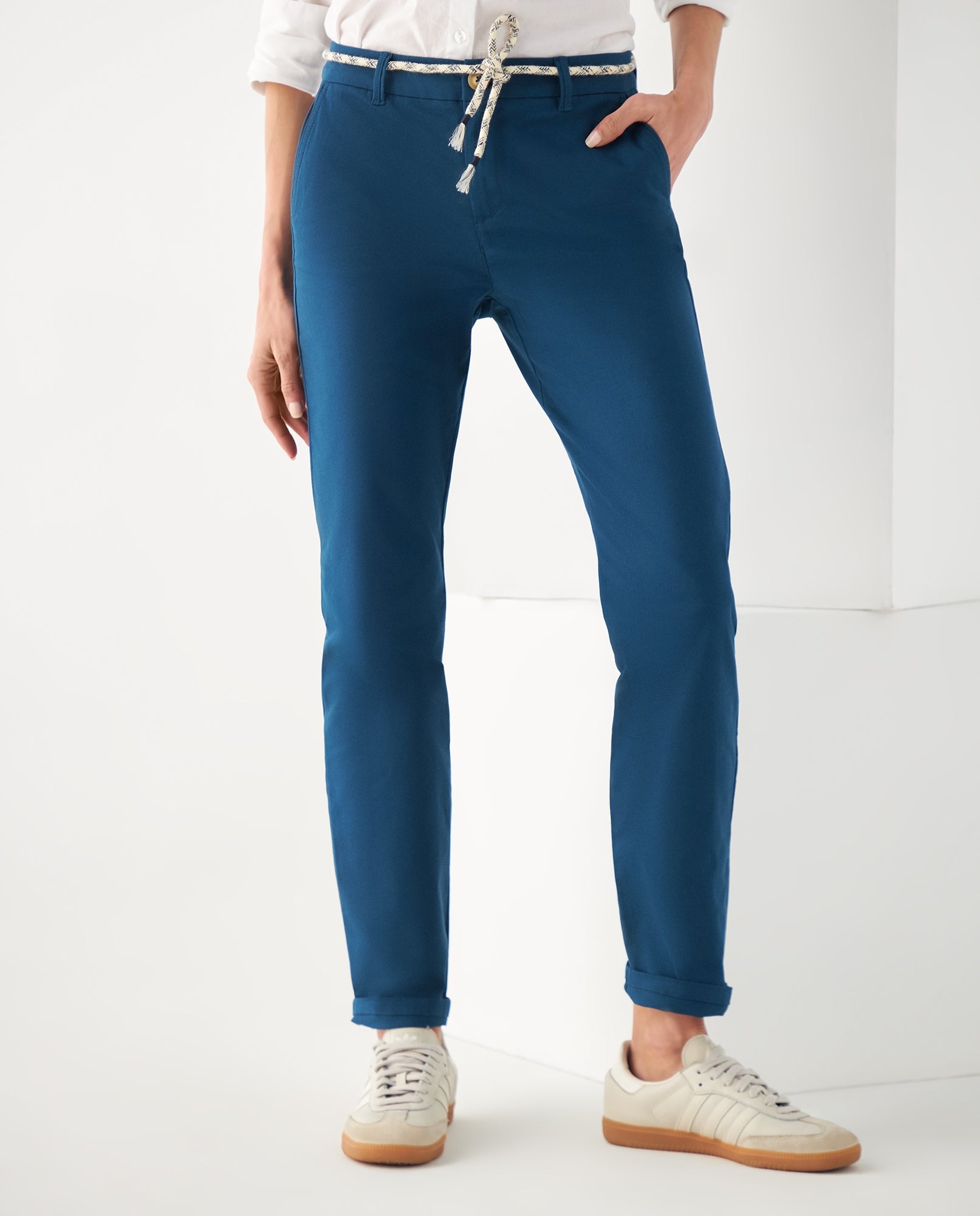 Pantalón tipo chino para mujer - Azul 34_132F002_AZU194033_3