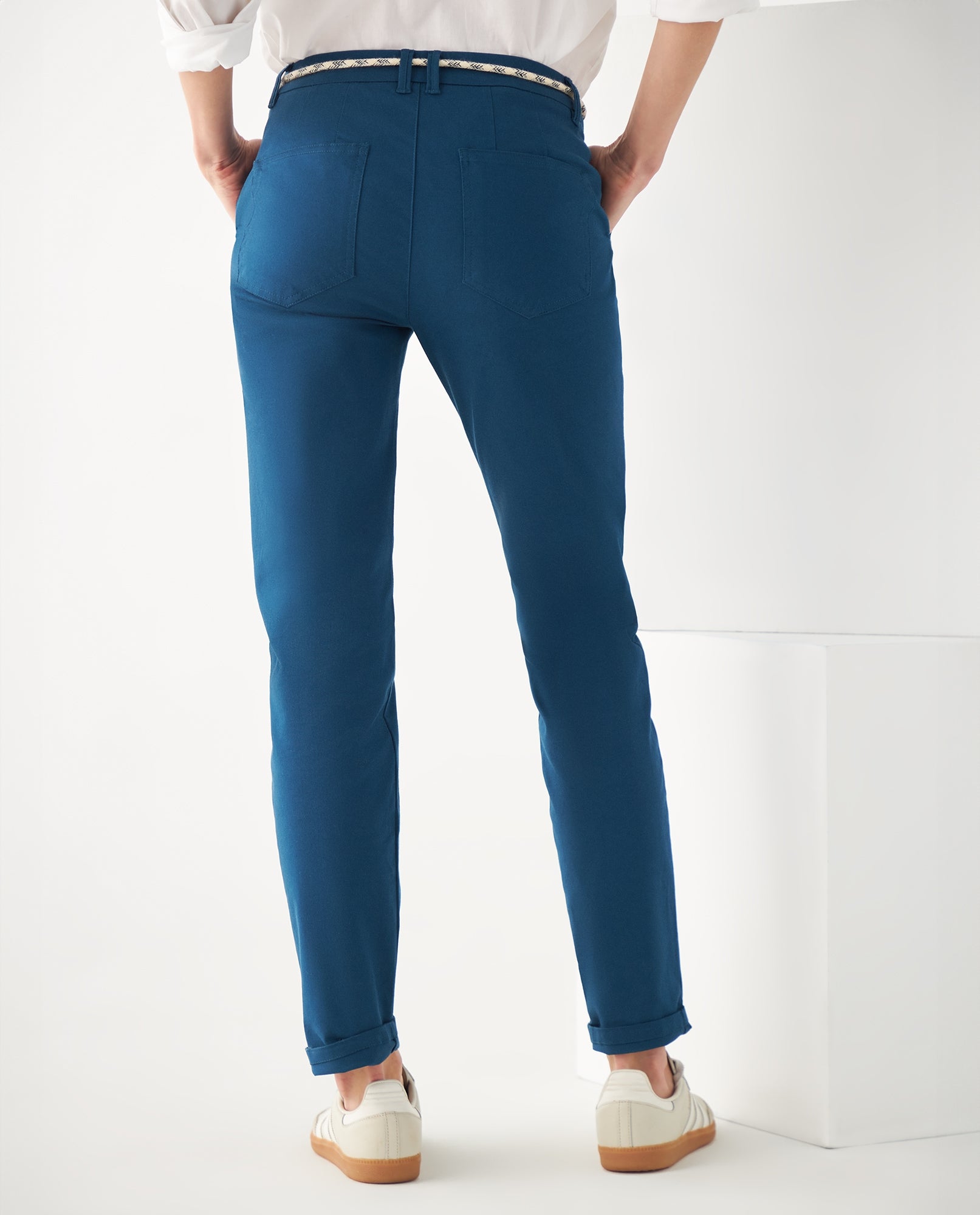 Pantalón tipo chino para mujer - Azul 34_132F002_AZU194033_4