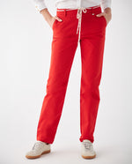 Pantalón con cinturón para mujer - Naranja