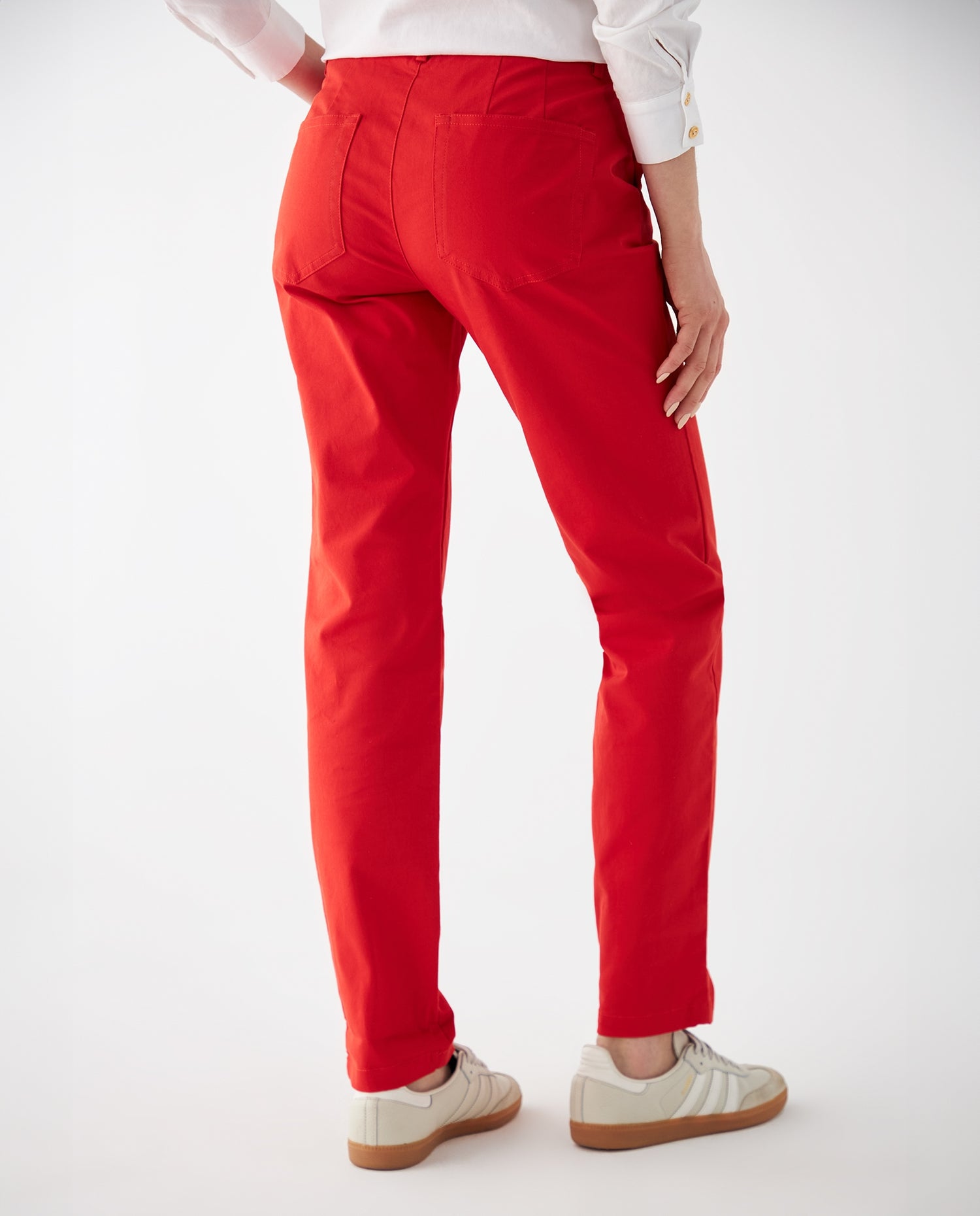Pantalón con cinturón para mujer - Naranja