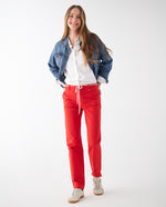Pantalón con cinturón para mujer - Naranja