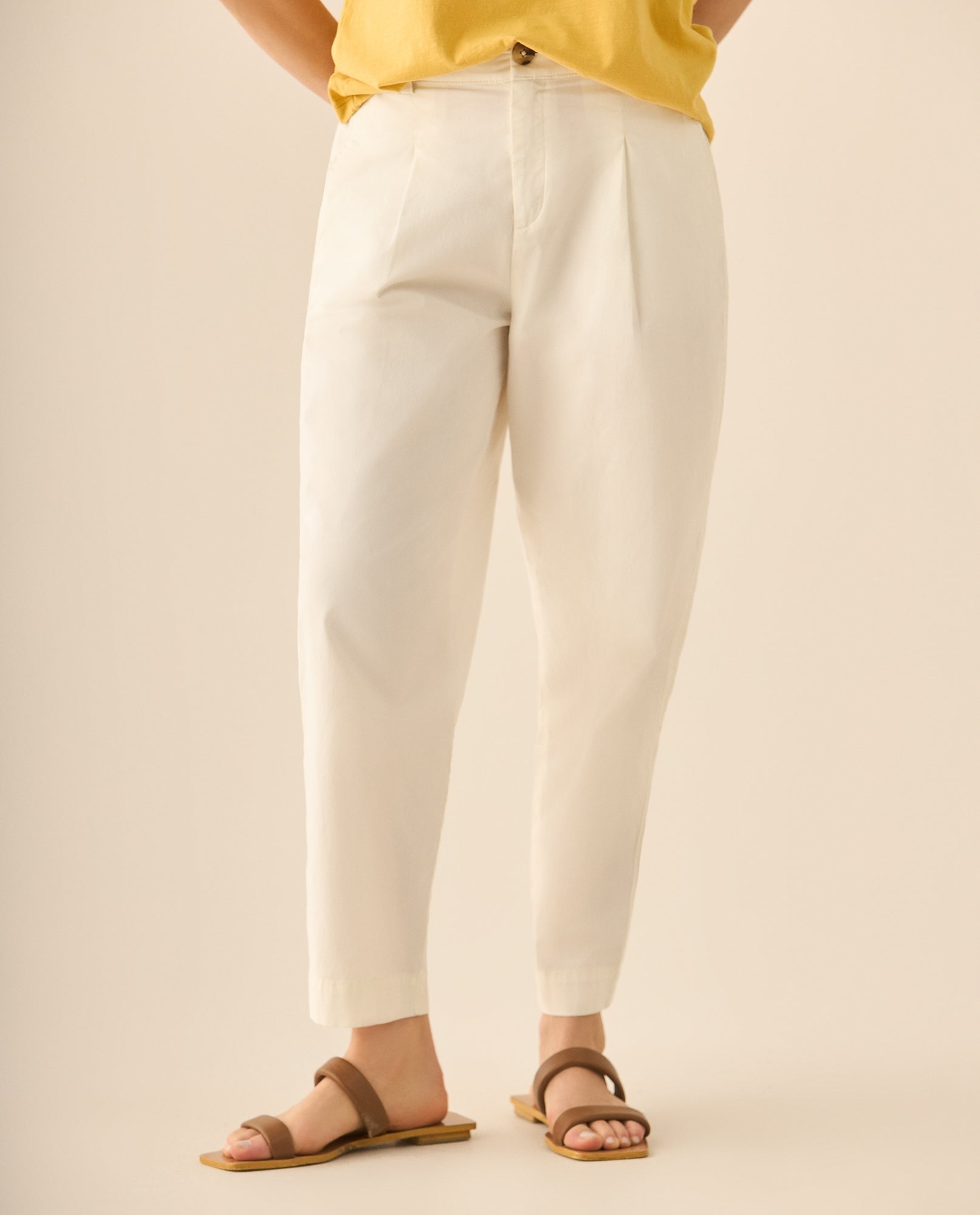 Pantalón bota recta para mujer - Blanco 34_133G004_BLA114202_3