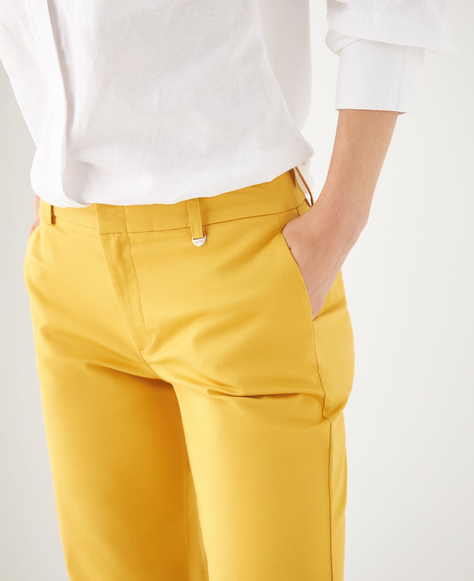Pantalón con broche y cierre ocultos para mujer - Amarillo 34_139E001_AMA171047_4
