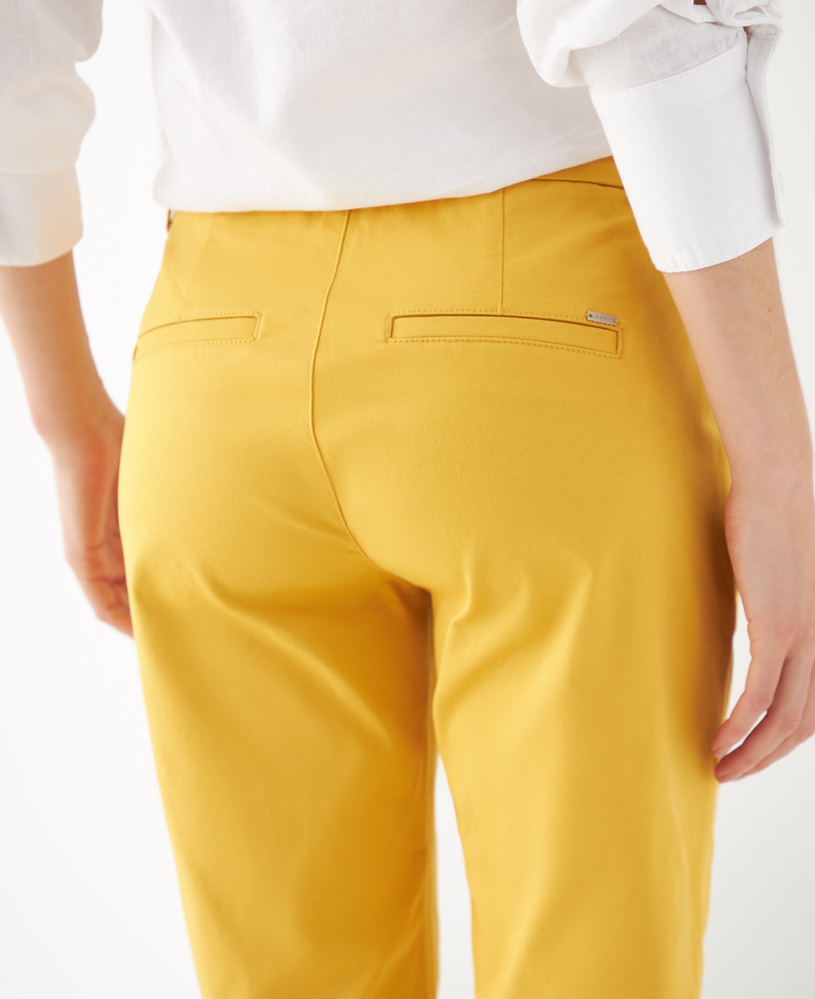 Pantalón con broche y cierre ocultos para mujer - Amarillo 34_139E001_AMA171047_5