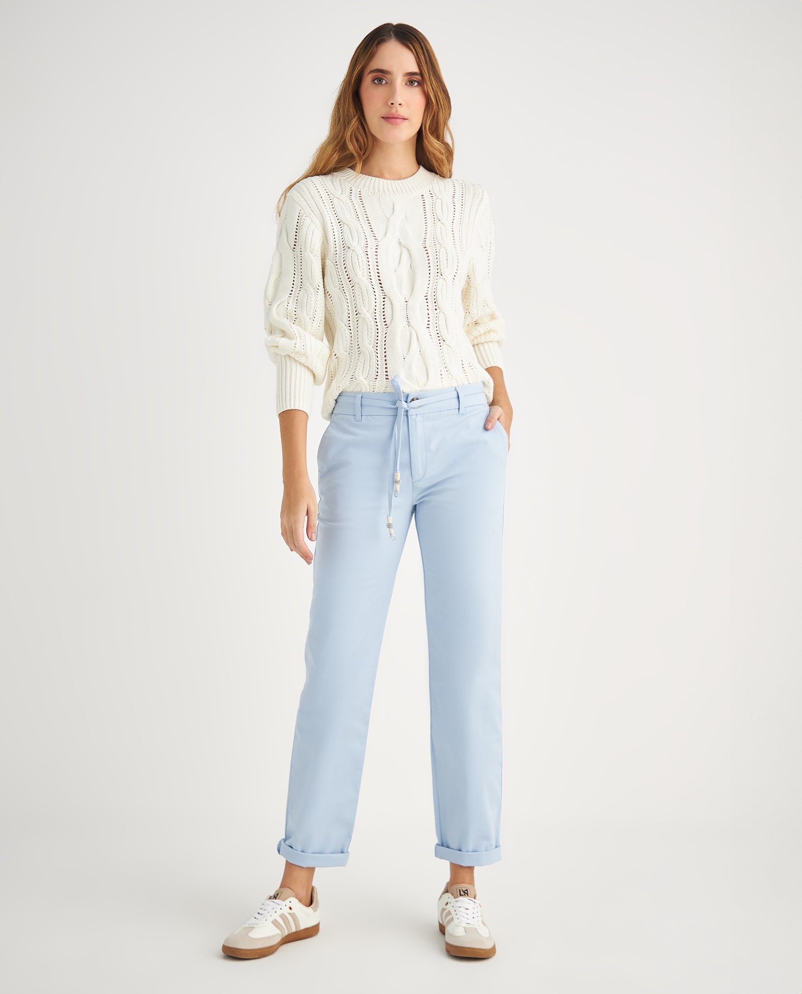 Pantalón de silueta ajustada para mujer - Azul 34_139F002_AZU144123_0