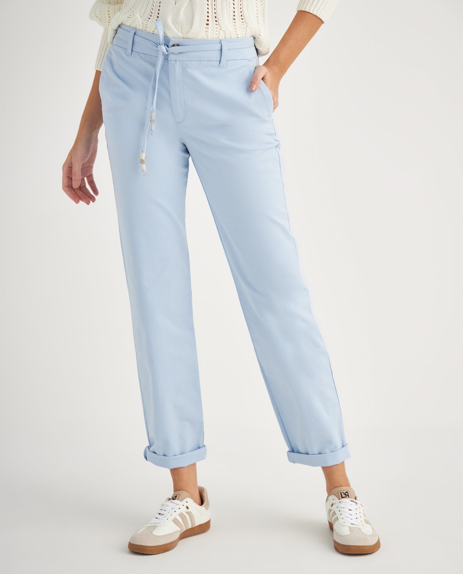 Pantalón de silueta ajustada para mujer - Azul