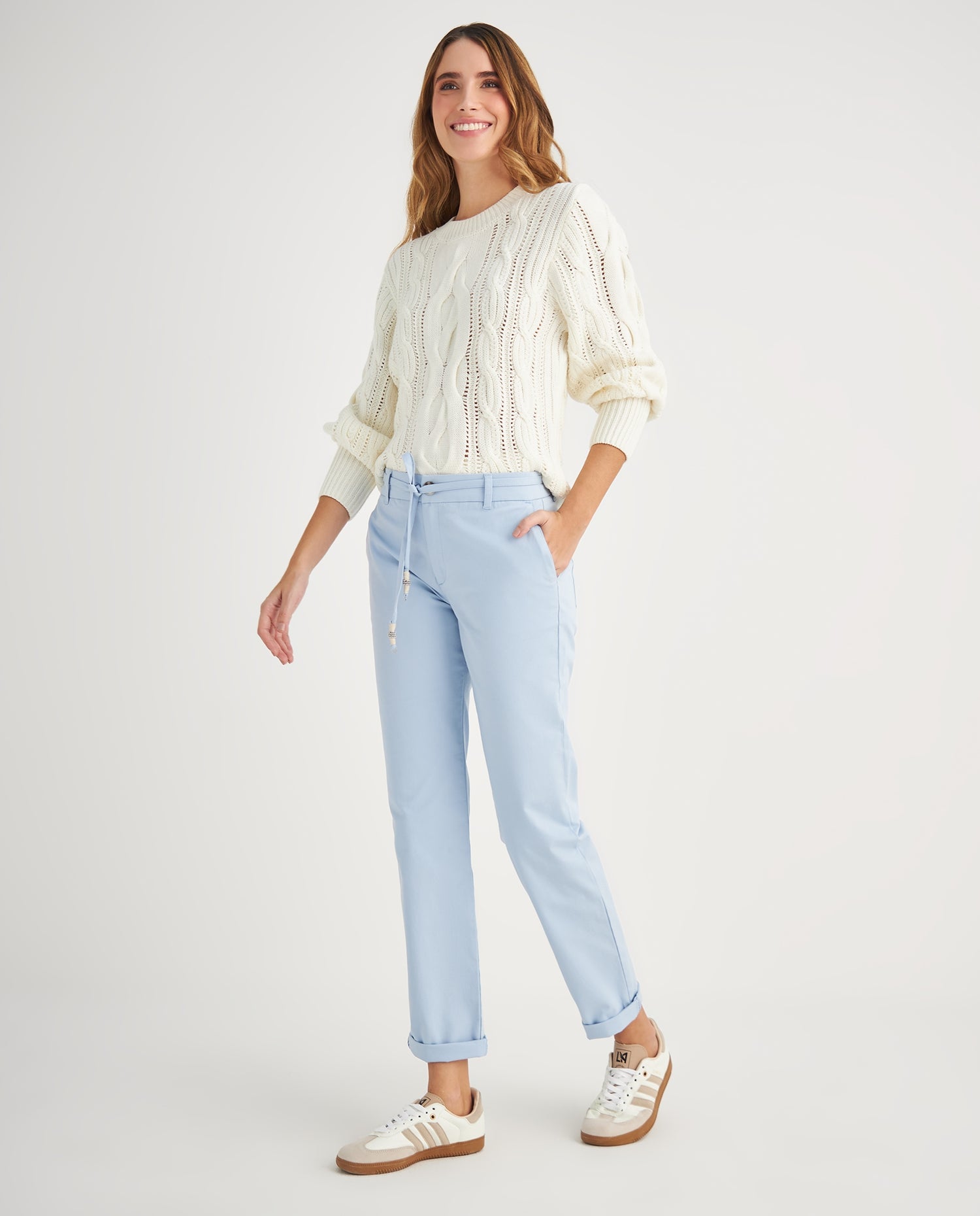 Pantalón de silueta ajustada para mujer - Azul