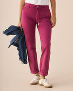Pantalón de silueta ajustada para mujer - Morado