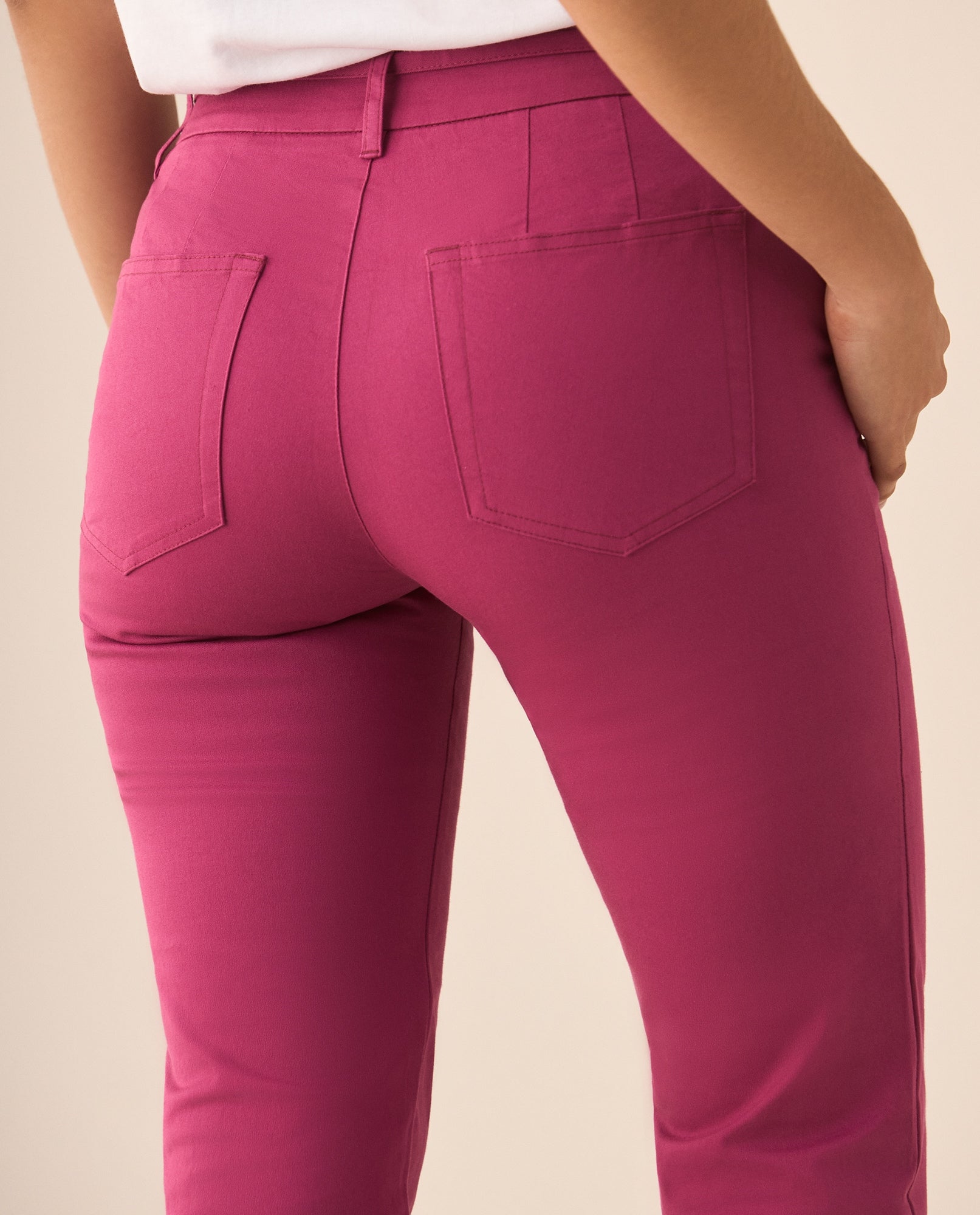 Pantalón de silueta ajustada para mujer - Morado 34_139F002_MOR182527_4
