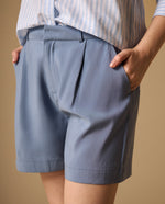 Shorts con Cinturón - Azul