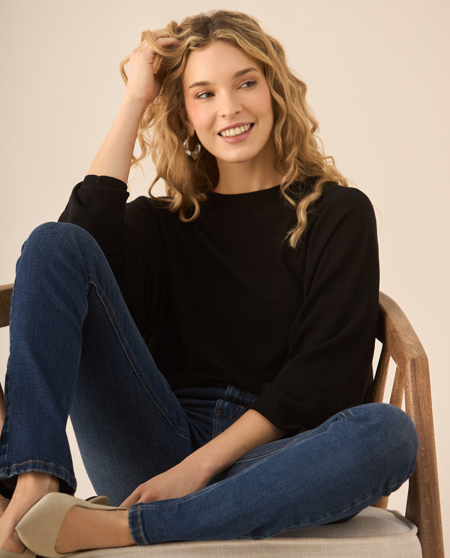 Suéter tejido para mujer - Negro