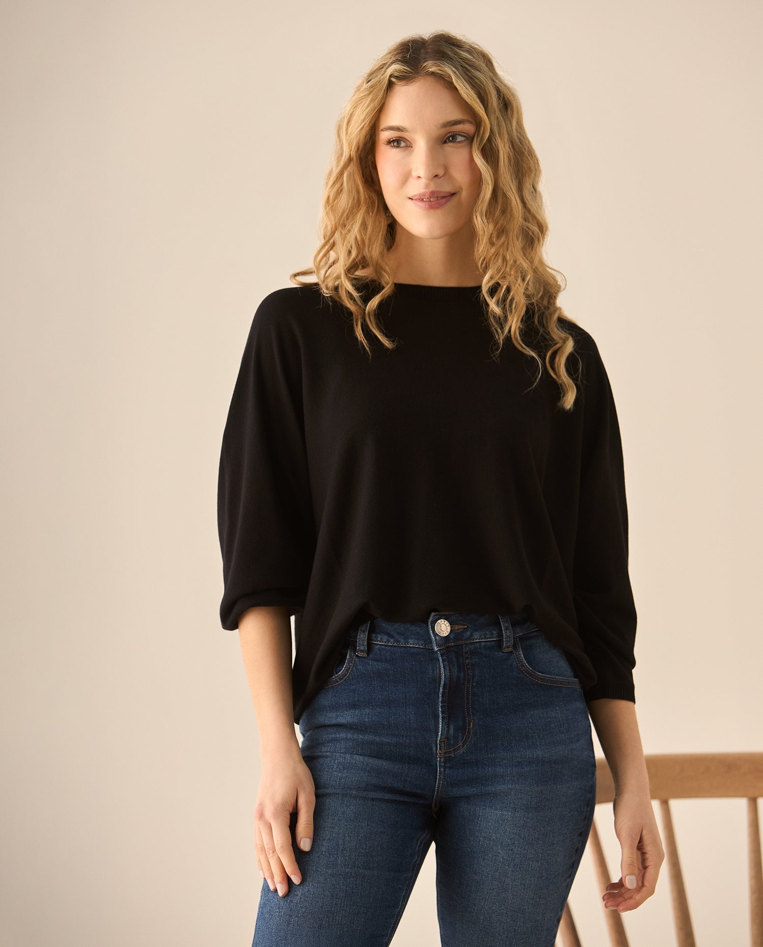 Suéter tejido para mujer - Negro